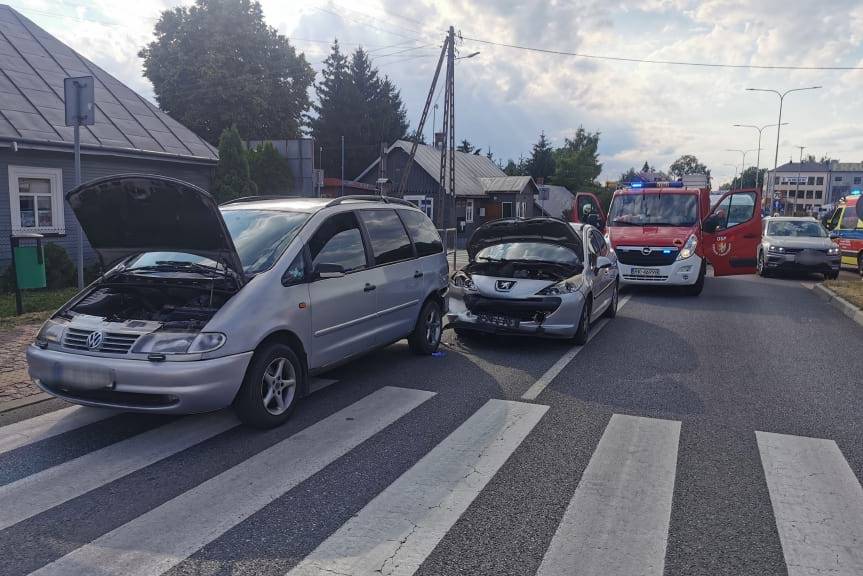 Zderzenie samochodów na al. Jana Pawła II w Krośnie