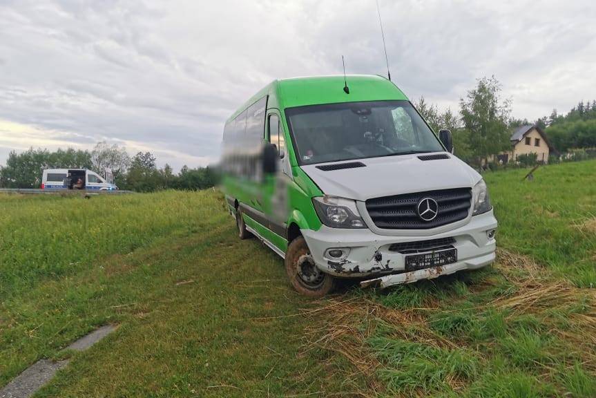 Kolizja busa w Korczynie