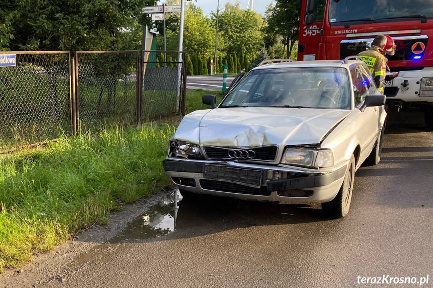 Kolizja na DK28 w Klimkówce