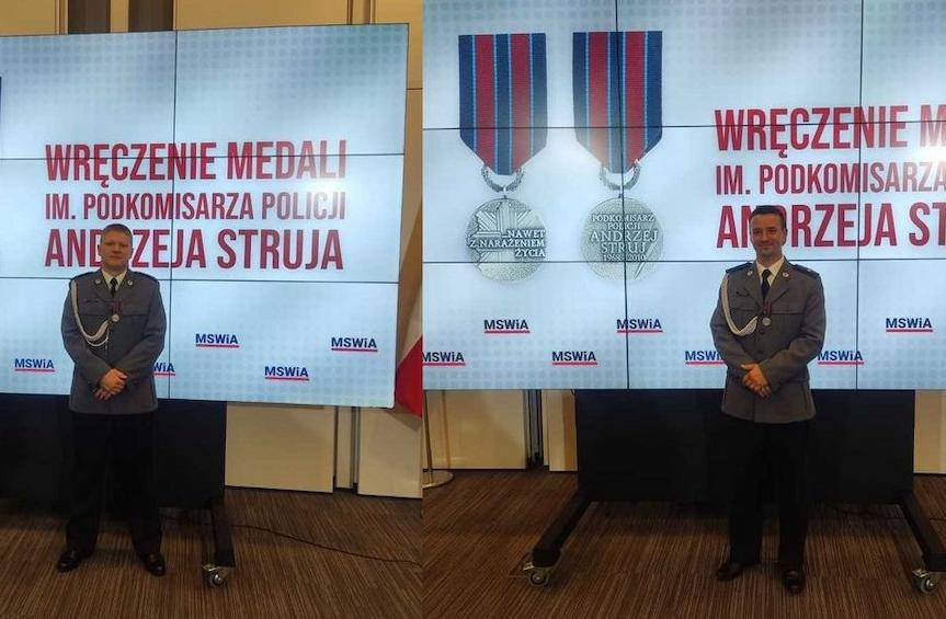 Policjanci z Krosna uratowali życie tonącej kobiecie [FILM]