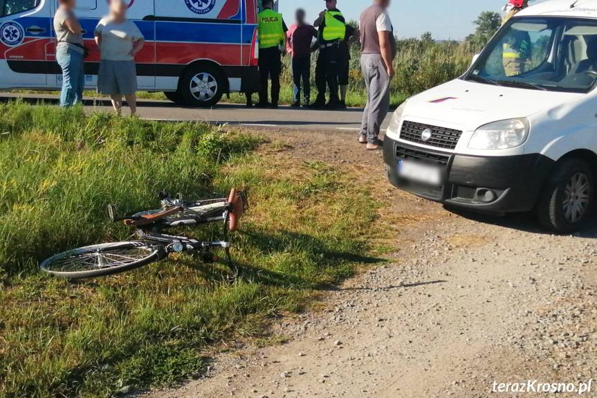 Potrącenie rowerzysty w Targowiskach