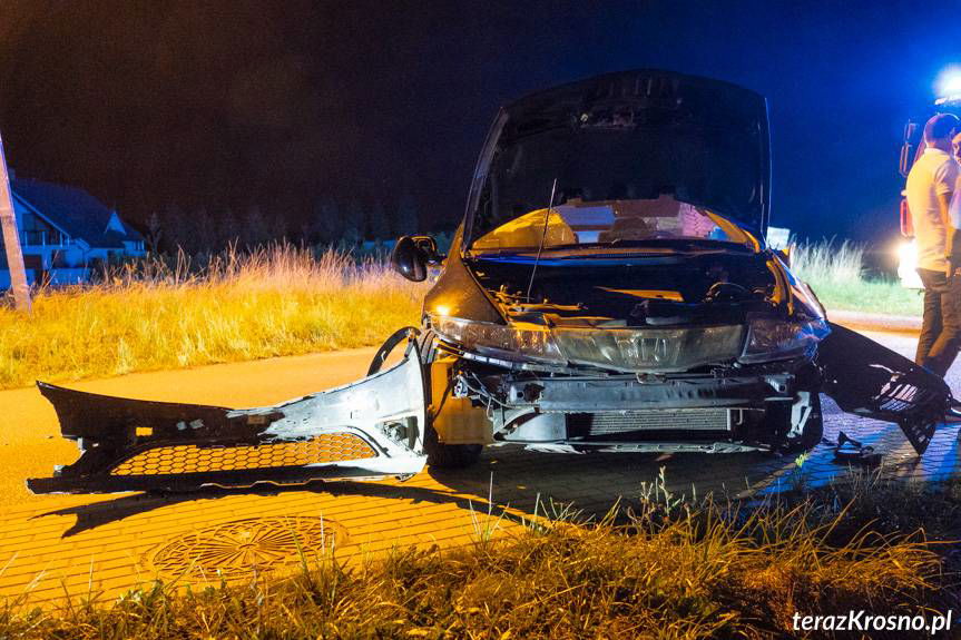 Zderzenie dwóch samochodów w Krościenku Wyżnym