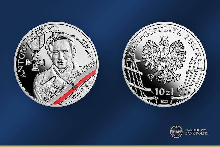 Antoni Żubryd na srebrnej monecie