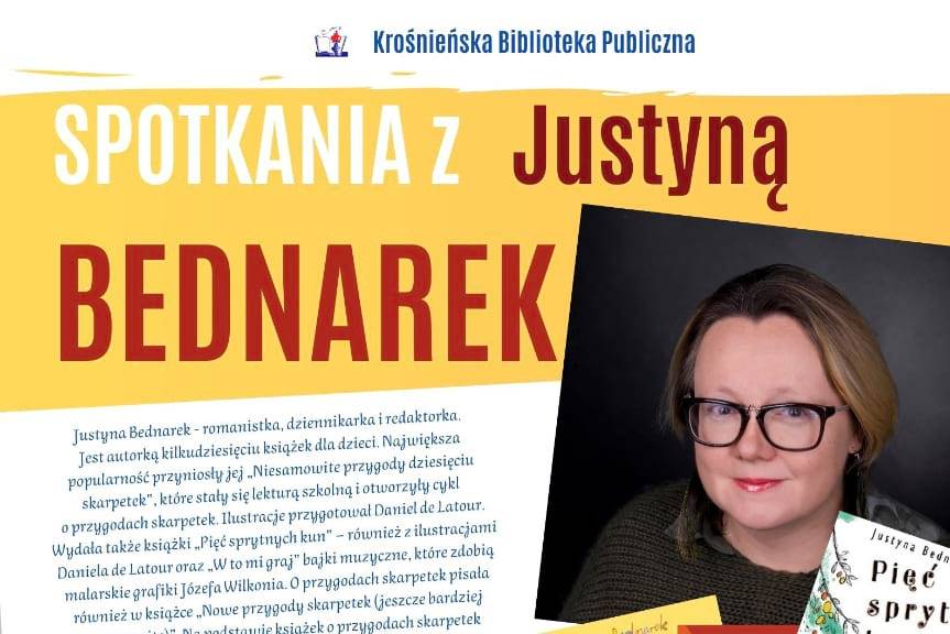Zaproszenie na spotkania z Justyną Bednarek w KBP
