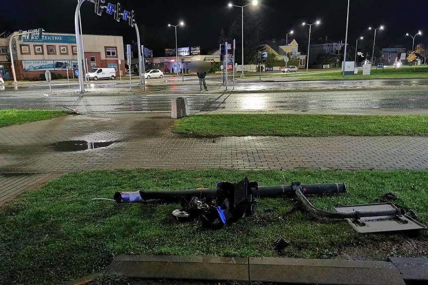 Kolizja na skrzyżowaniu w Krośnie