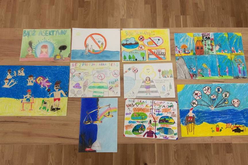 Laureaci powiatowego etapu konkursu "Bezpieczne wakacje 2022"