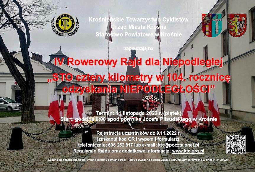 Zaproszenie na IV Rowerowy Rajd dla Niepodległej