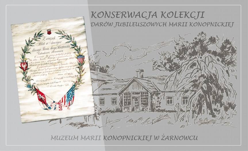 Konserwacja kolekcji darów jubileuszowych Marii Konopnickiej