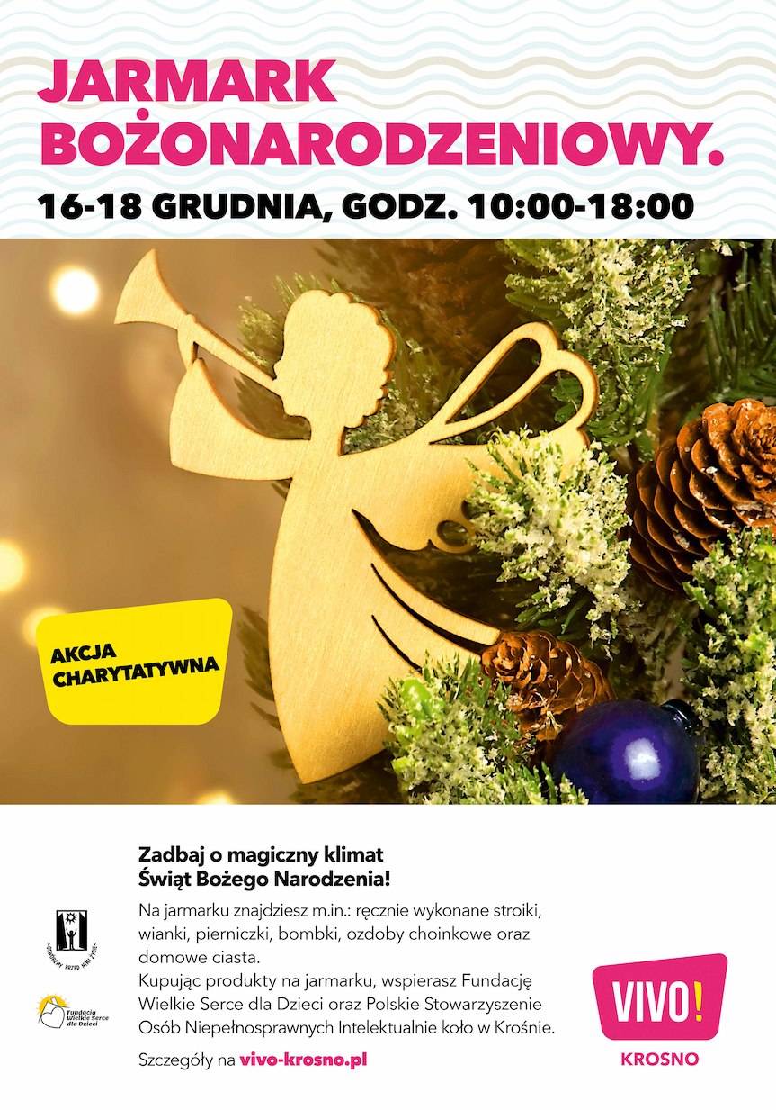 Dobroczynny Jarmark Bożonarodzeniowy w VIVO! Krosno - zaproszenie
