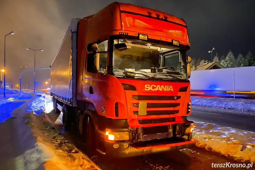 Kolizja ciężarówek w Barwinku