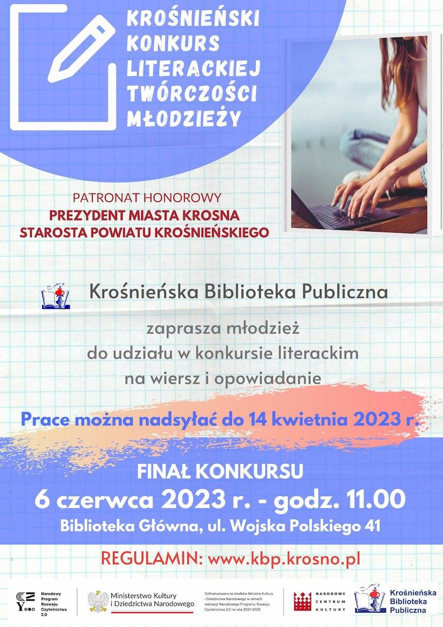 Konkurs literacki Krośnieńskiej Biblioteki Publicznej