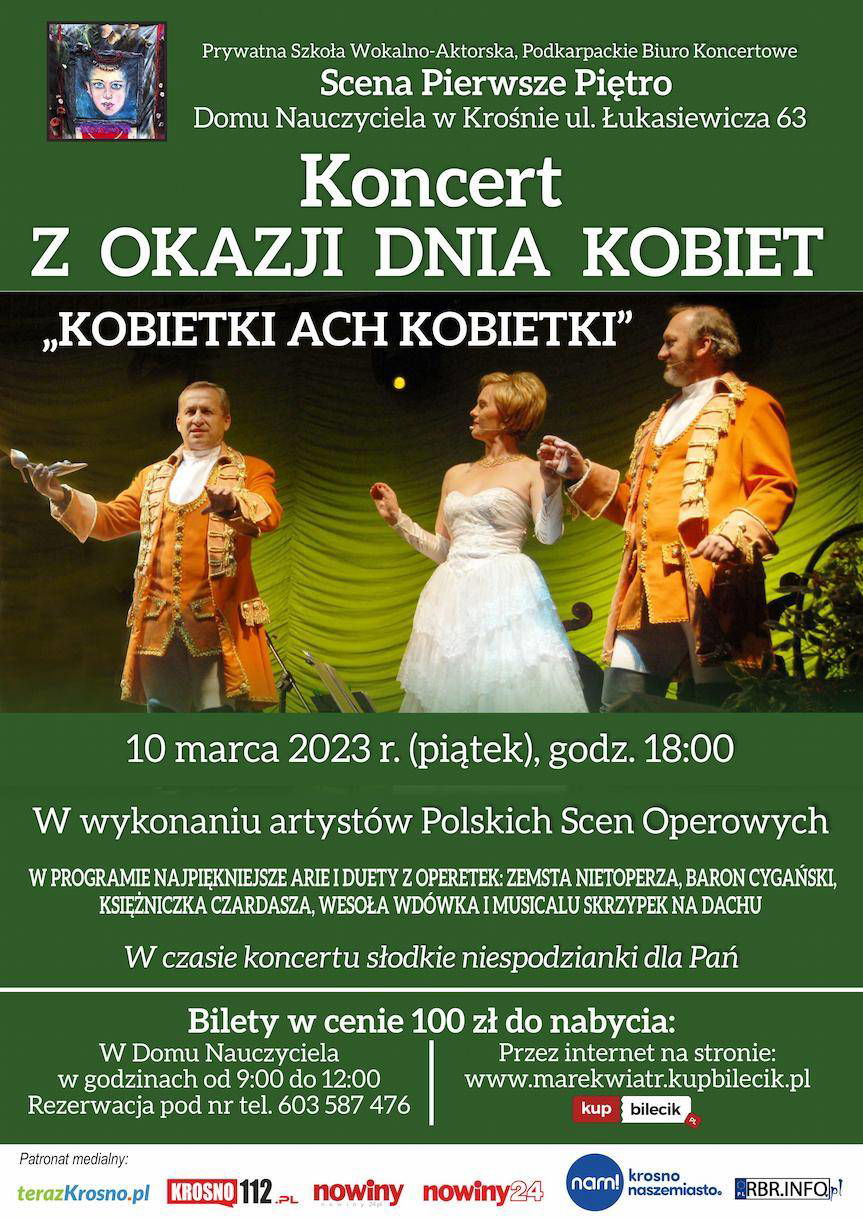 Koncert z okazji Dnia Kobiet w Krośnie: "Kobietki ach Kobietki"