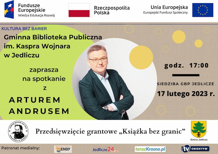 Spotkanie autorskie z Arturem Andrusem - zaproszenie