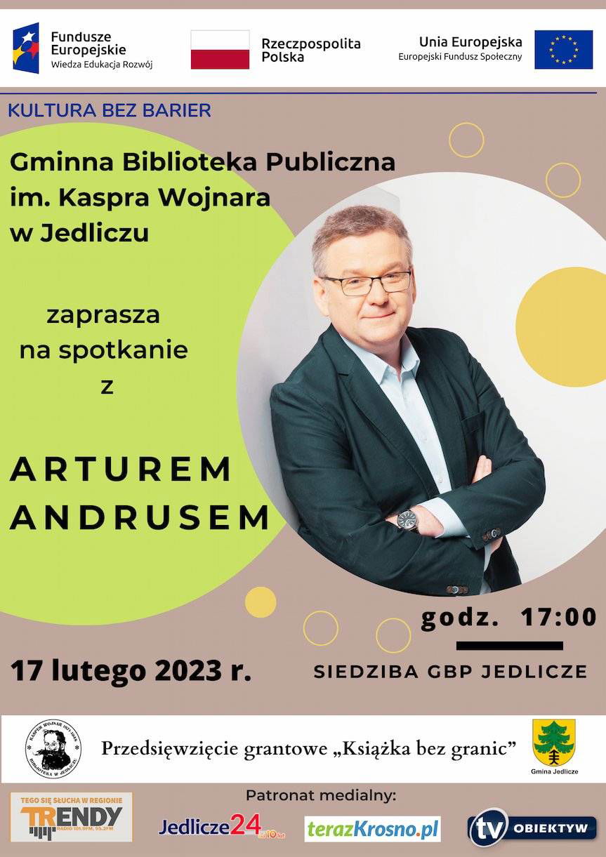 Spotkanie autorskie z Arturem Andrusem - zaproszenie