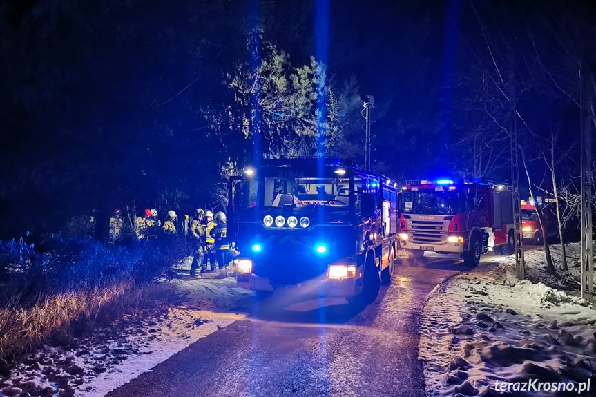 Pożar w domu w Ustrobnej