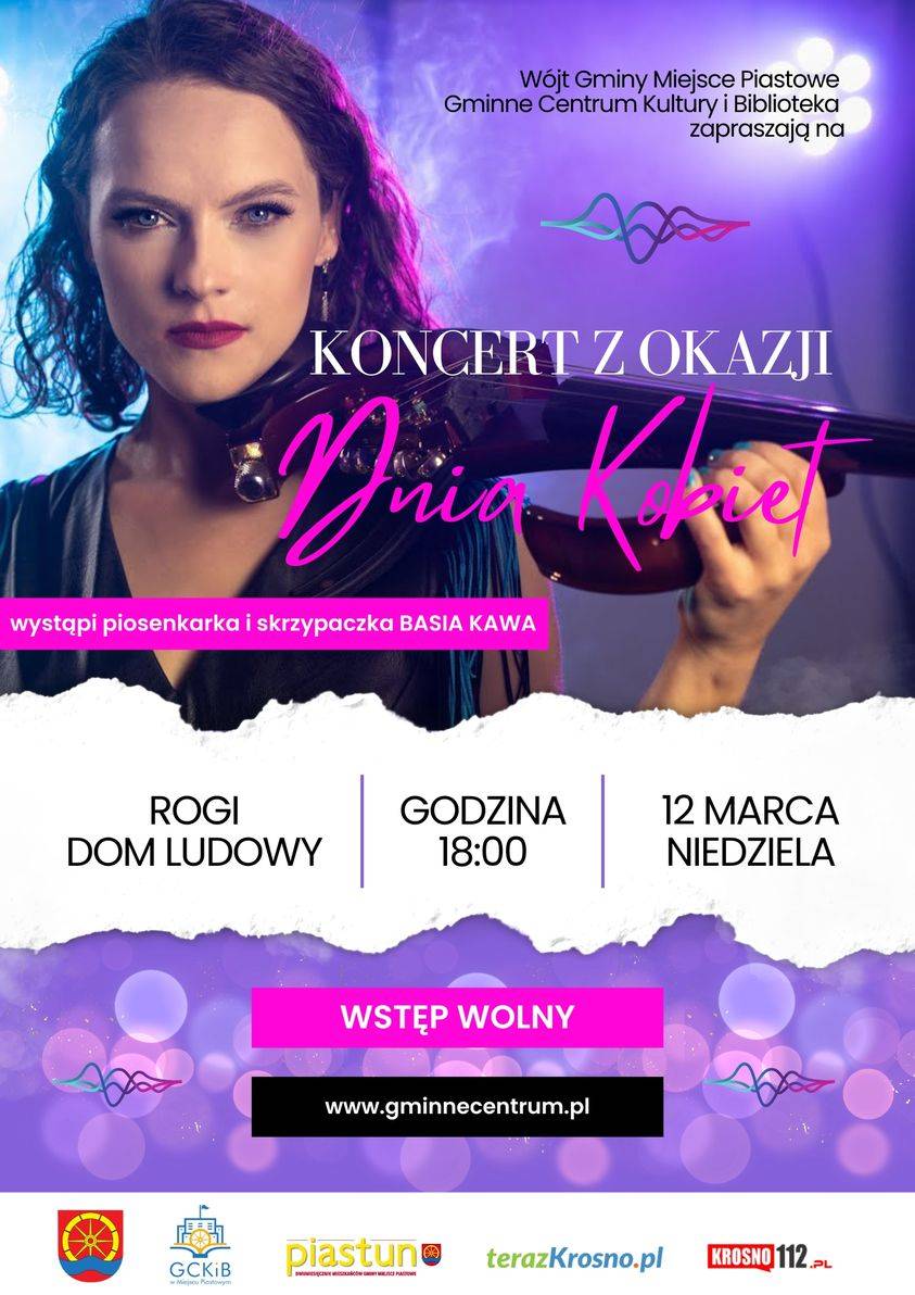 Koncert z okazji Dnia Kobiet w Rogach - zaproszenie