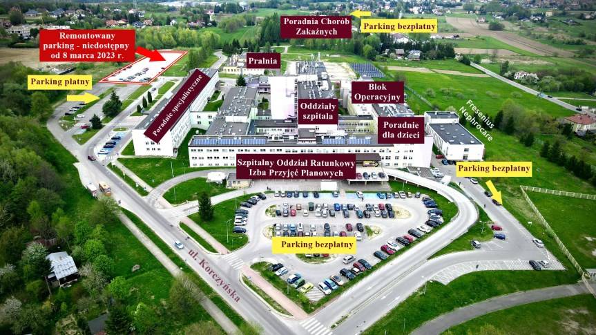 Parking przy szpitalu zostanie zamknięty