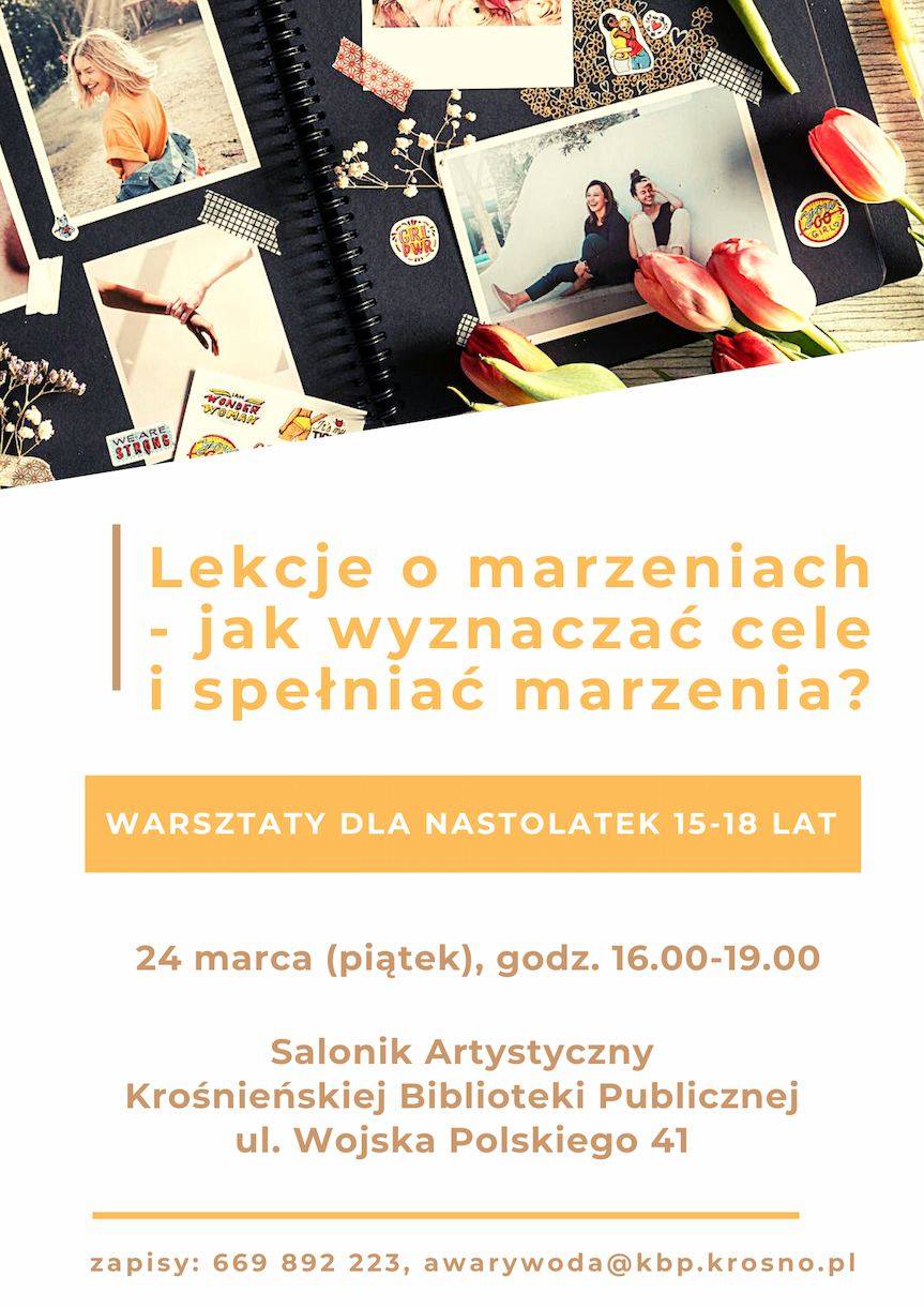 Warsztaty dla nastolatek  w wieku 15-18 lat - zaproszenie