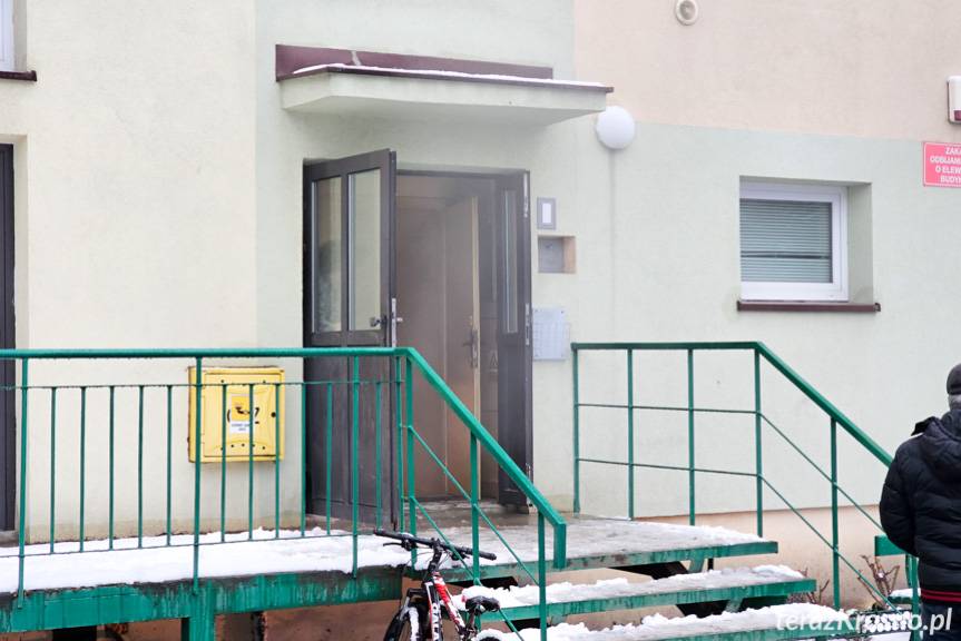 Pożar w bloku przy ul. Popiełuszki