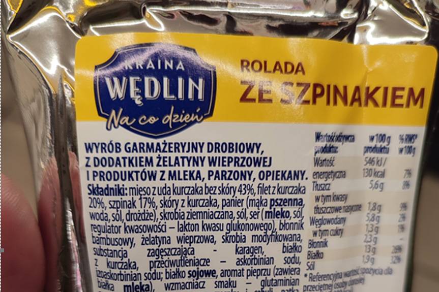 Groźne bakterie w roladzie ze szpinakiem