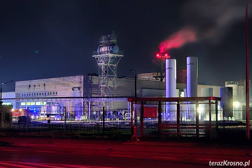 Pożar na terenie zakładu