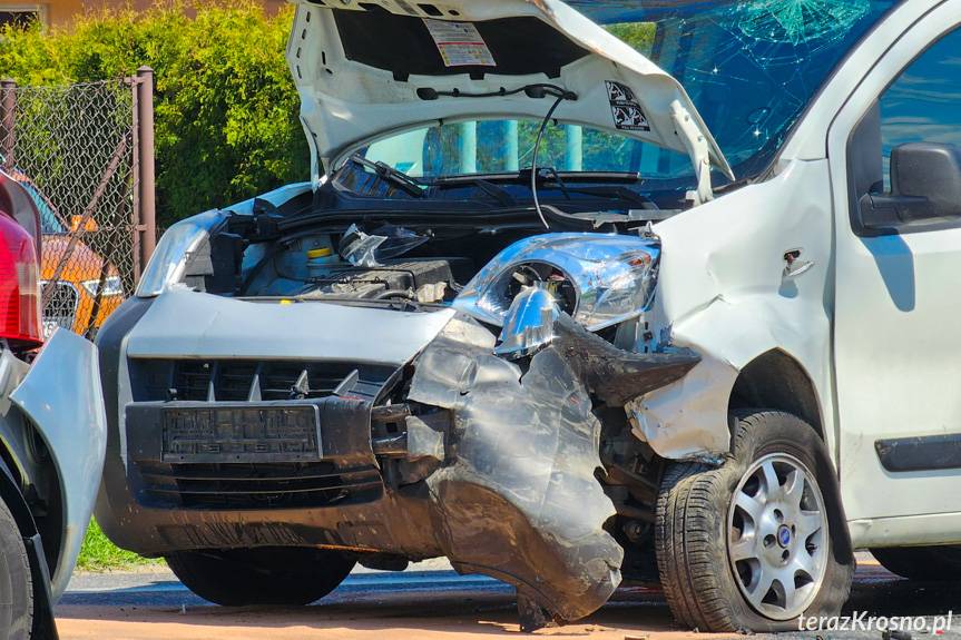 Zderzenie dwóch samochodów w Potoku
