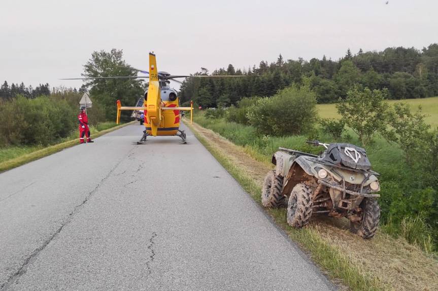 Groźny wypadek na quadzie w Woli Niżnej