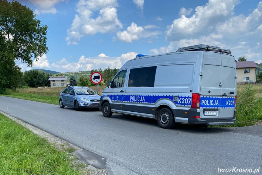 Zderzenie samochodów w Odrzykoniu