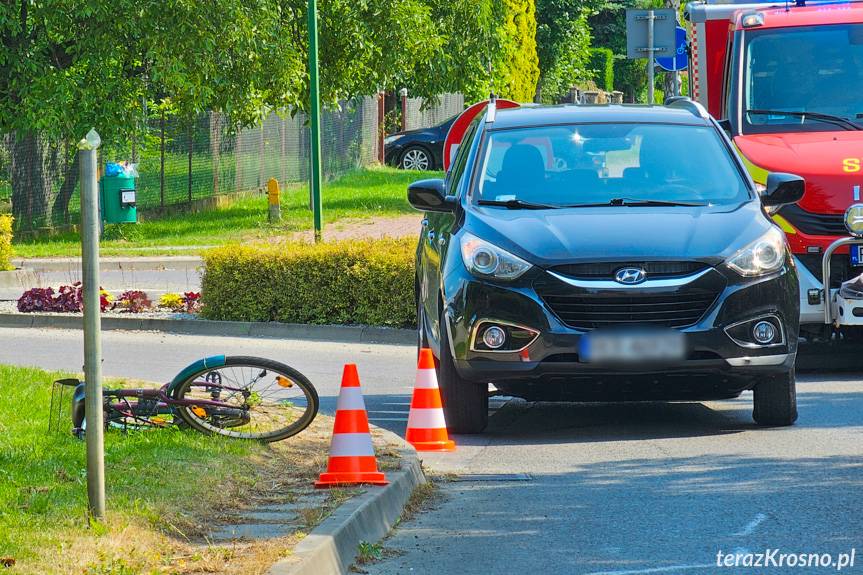 Potrącenie rowerzystki w Jedliczu