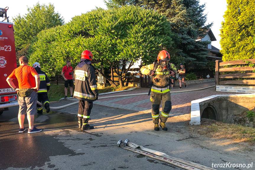 Pożar garażu przy ulicy Zagrodniki w Iwoniczu