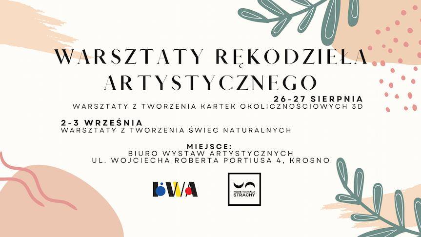Bezpłatne warsztaty rękodzieła artystycznego - zaproszenie