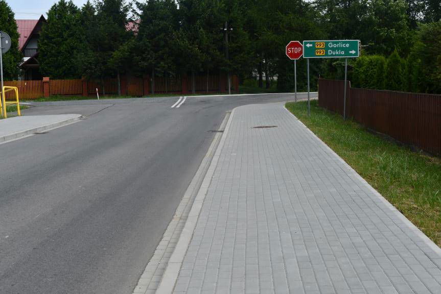 Droga powiatowa Iwla - Polany - Huta Polańska przebudowana