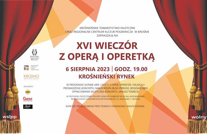 XVI Wieczorze z operą i operetką na Rynku - zaproszenie