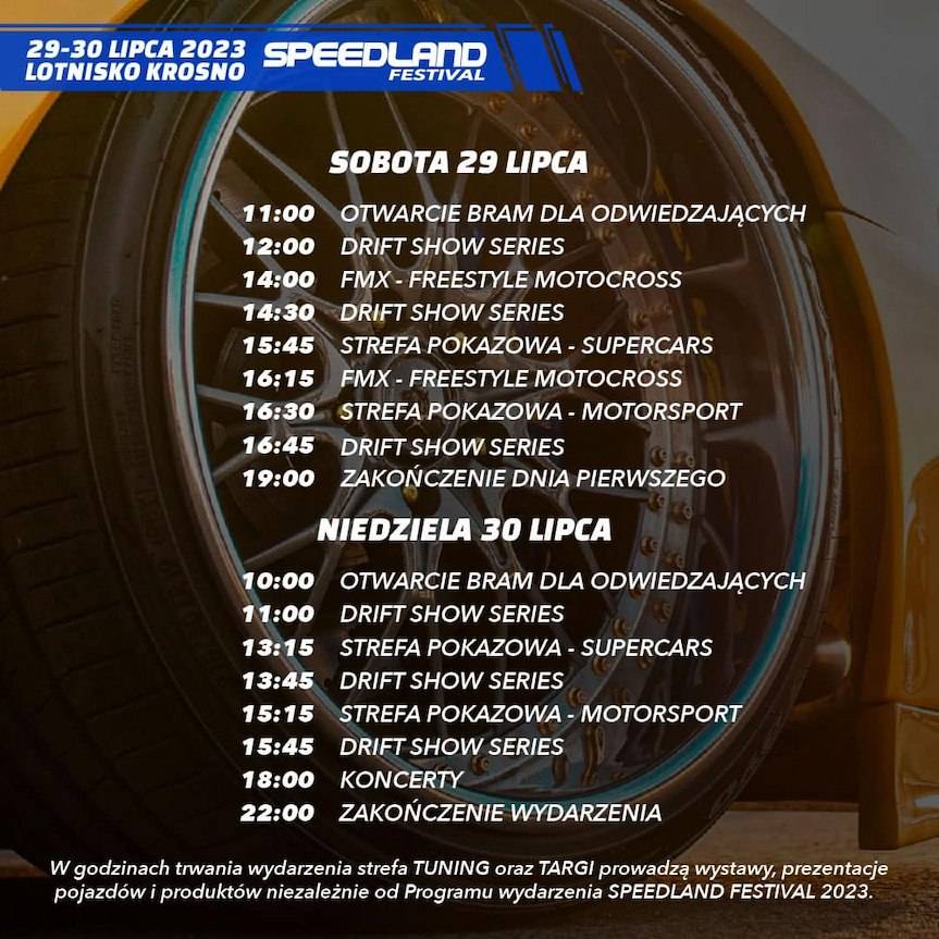 Speedland Festival 2023 Krosno - Program
