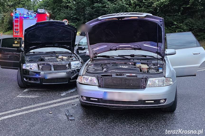 Zderzenie samochodów w Krościenku Wyżnym