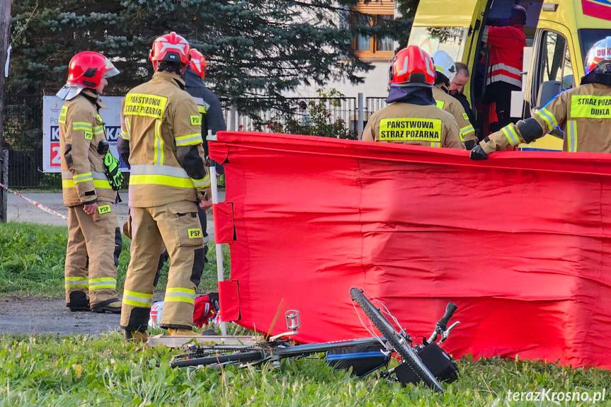 Jasionka. Policjanci wyjaśniają okoliczności śmierci rowerzysty