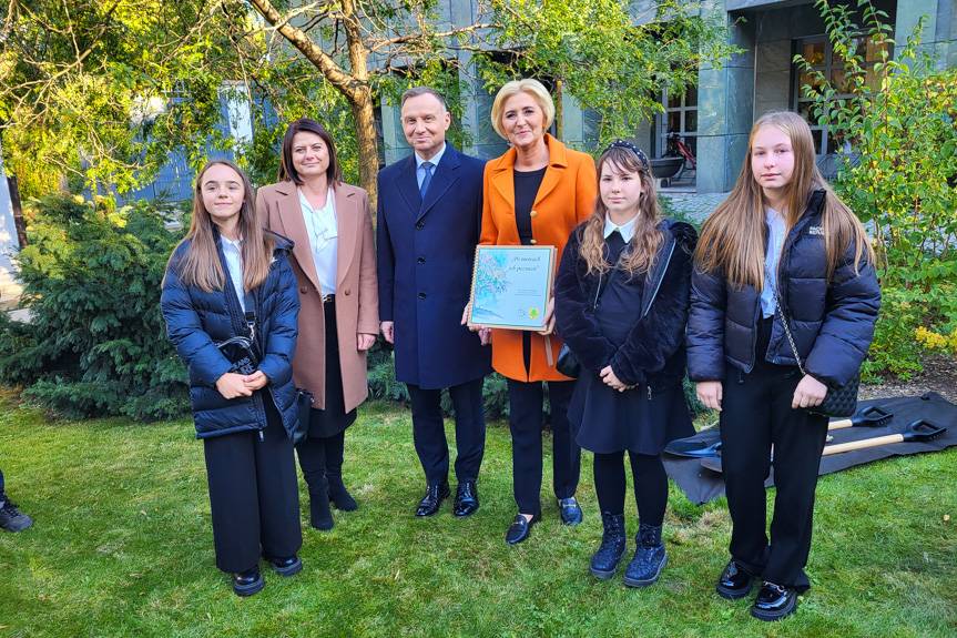 Uczniowie z Jedlicza  w Pałacu Prezydenckim