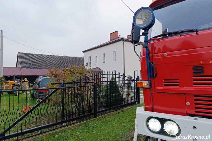 Pożar w budynku gospodarczym w Sieniawie