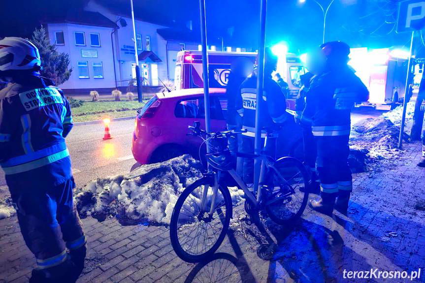 Potrącenie rowerzysty na Żółkiewskiego