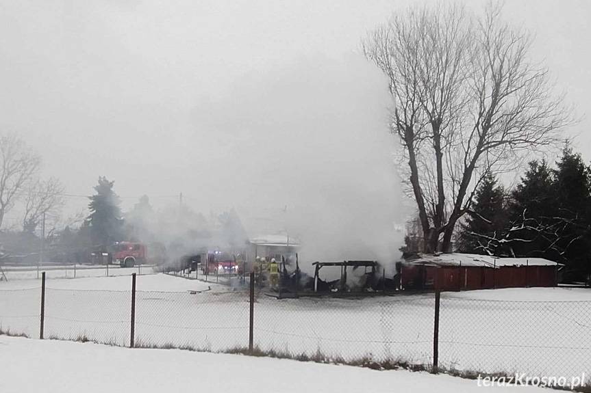 Pożar samochodu osobowego w garażu