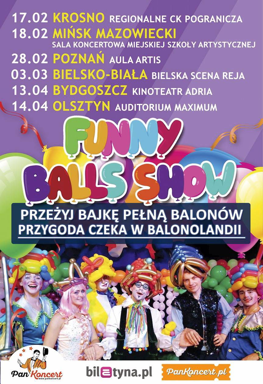 Interaktywne widowisko balonowe dla całej rodziny, czyli FUNNY BALLS SHOW w Krośnie