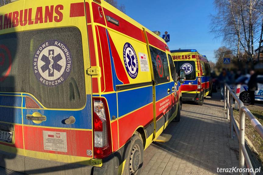 Zderzenie samochodów w Jaszczwi