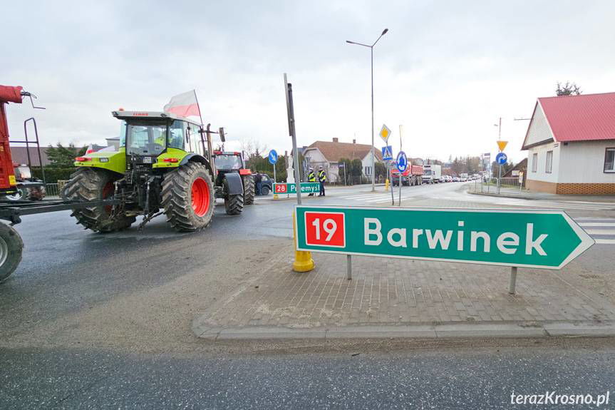 Trwa protest rolników w powiecie krośnieńskim