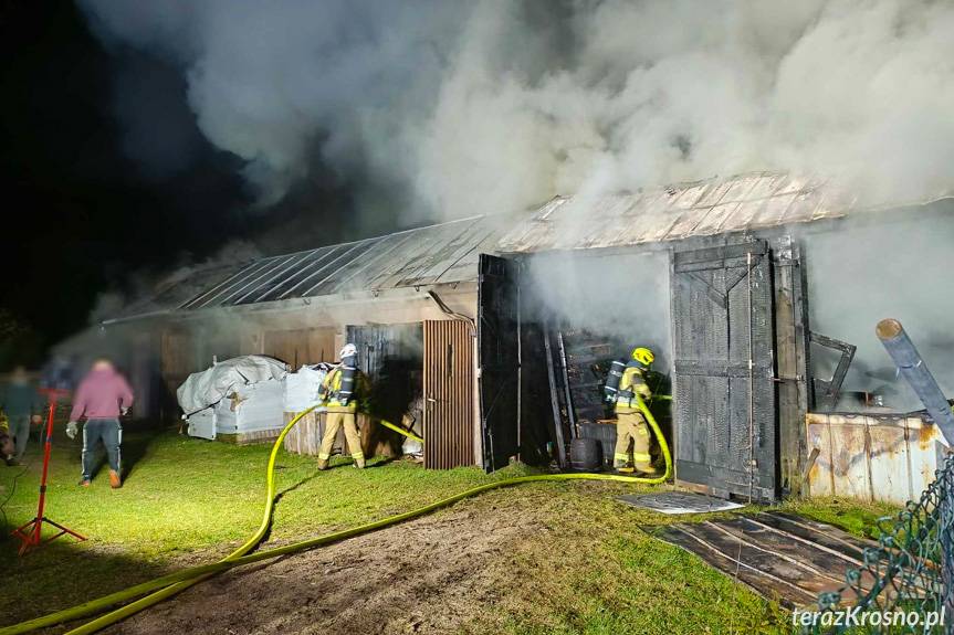 Pożar budynku gospodarczego w Posadzie Górnej