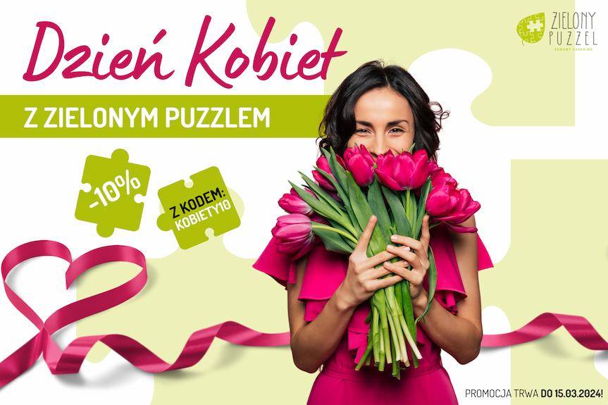 Świętuj Dzień Kobiet z cateringiem Zielony Puzzel