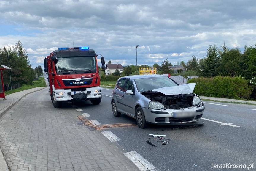 Zderzenie samochodów w Rogach