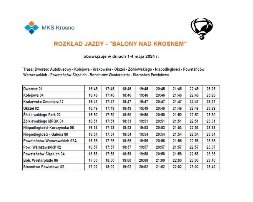 Balonowa linia MKS w Krośnie