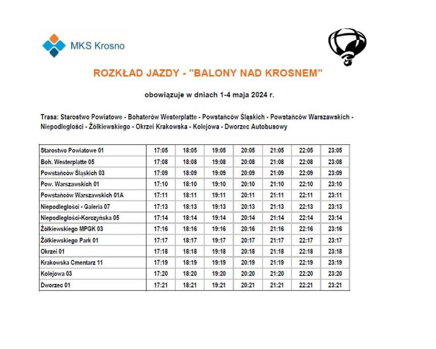 Balonowa linia MKS w Krośnie