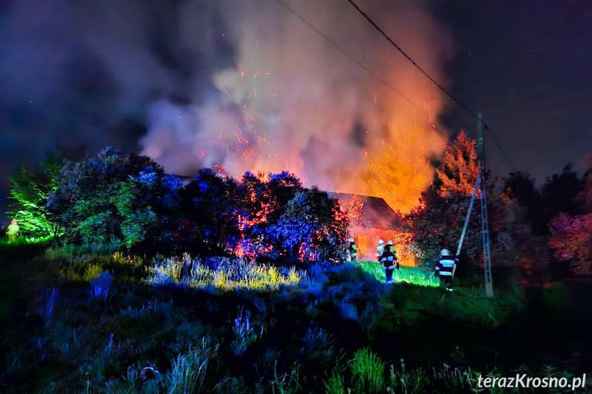 Pożar budynku gospodarczego w Potoku