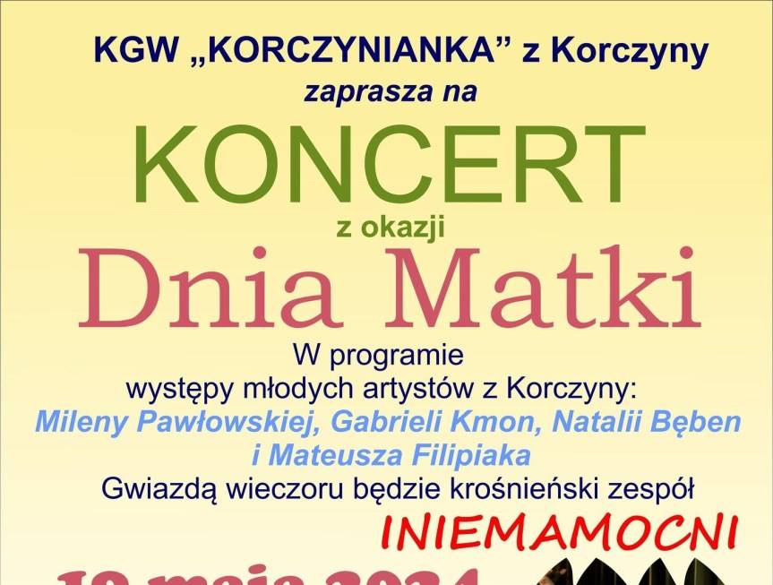 Koncert z okazji Dnia Matki w Korczynie